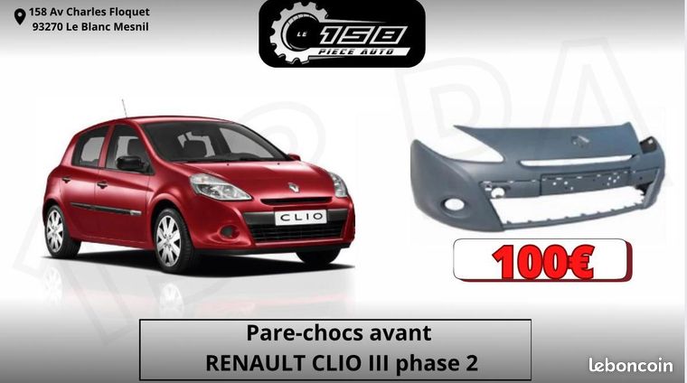 PARE CHOC AVANT RENAULT CLIO 3 PHASE 1 620223641R EUR 196,54 - FR