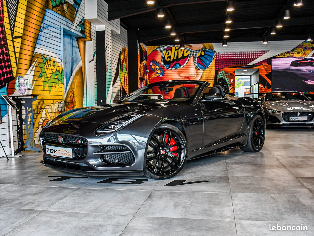 Jaguar F-TYPE R AWD 5.0 V8 550 CV STORM GREY PACK BLACK FULL LED MERIDIAN 1280W SIEGES ELEC A MEMOIRE PACK GRAND FROID CARPLAY (image 3)