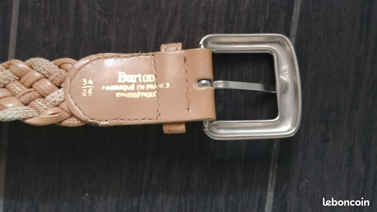 Ceinture large marron tressée (image 7)
