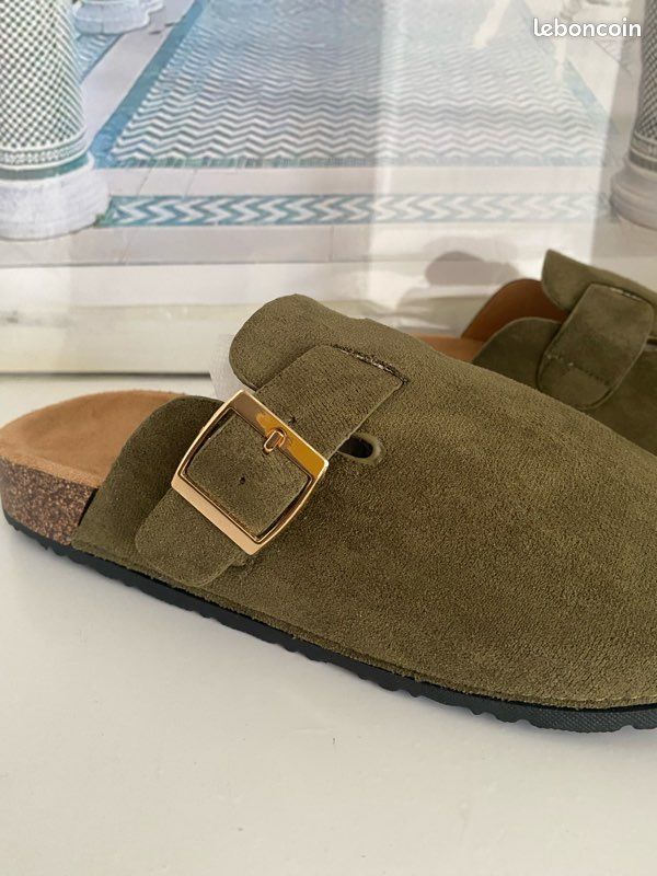 Mules sabots kaki (image 1)