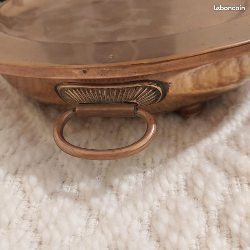 Chauffe plat cuivre d'occasion - Arts de la table