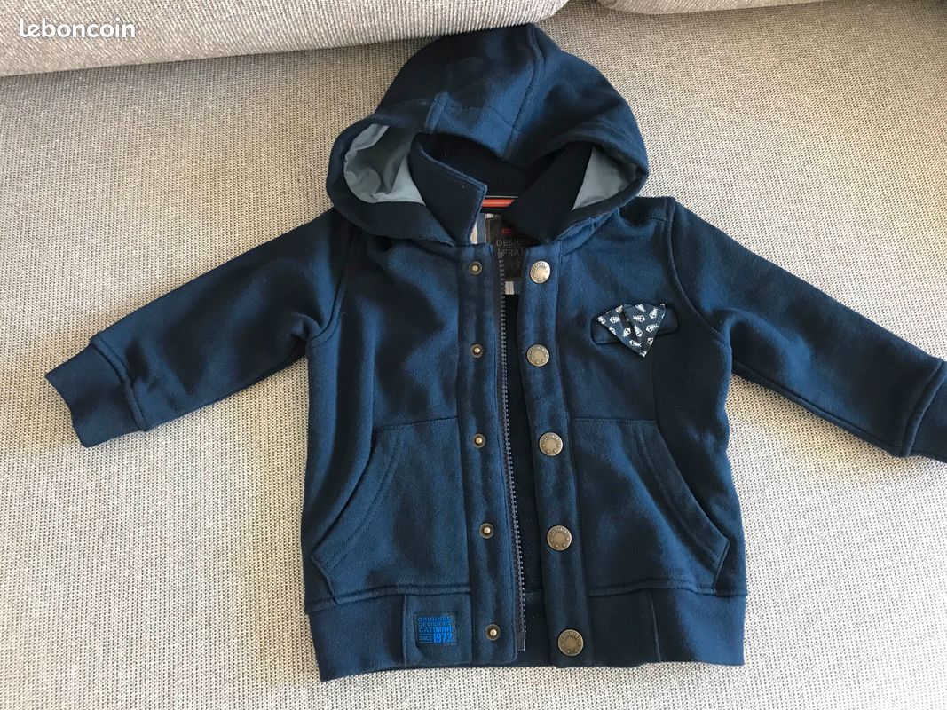 Veste a capuche catimini 18/24 mois neuf (image 1)