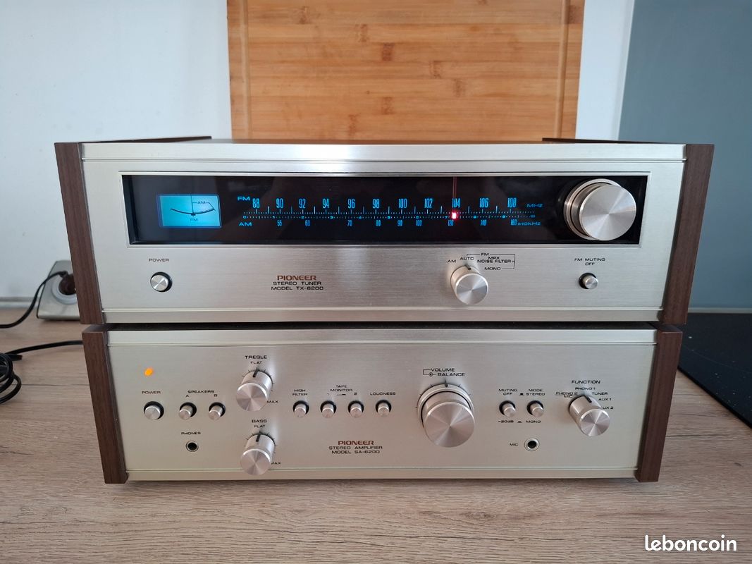 Chaine hfi Pioneer ampli SA-6200 + tuner TX-6200 vintage (image 1)