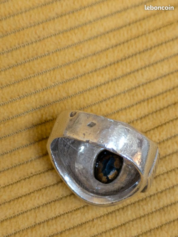 Bague Ancienne En Argent Massif - Taille 52, Style Vintage, Référence F763, Occasion