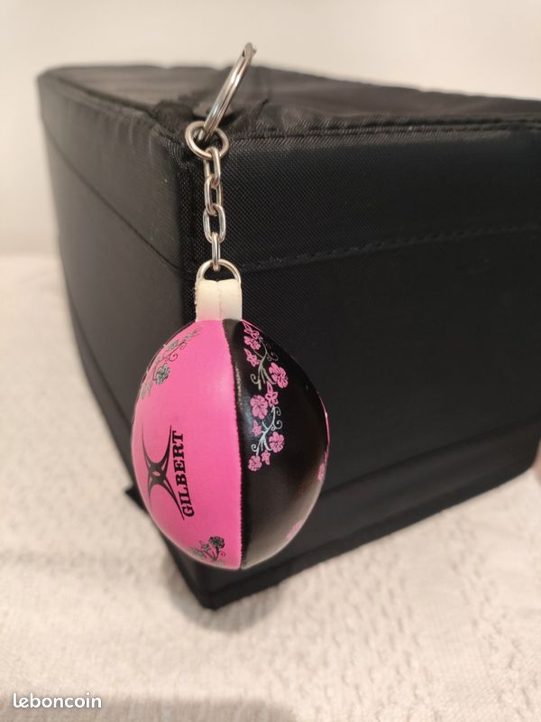 Gilbert Porte-Clés Ballon Rugby Racing 92 – Collection Officielle – Caoutchouc – Cadeau Idéal Pour Fans