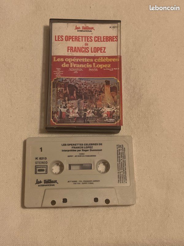 Cassette Audio Les Opérettes Célèbres de Francis Lopez (image 1)