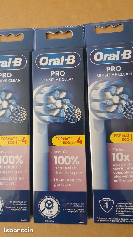 Lot De 4 Brossettes Oral-B Sensitive Clean & Care - Pour Brosses à Dents électriques, Compatible De Nombreux Modèles