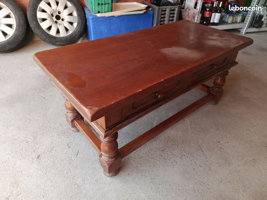 Table basse en Aulne massif (image 1)
