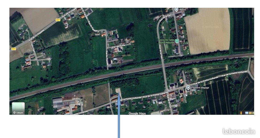 Terrain constructible 796 m2 · à Muncq-Nieurlet · 60 500 €