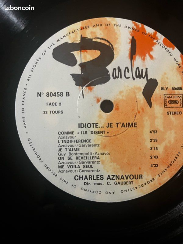Charles Aznavour Album Idiote je t’aime (image 6)