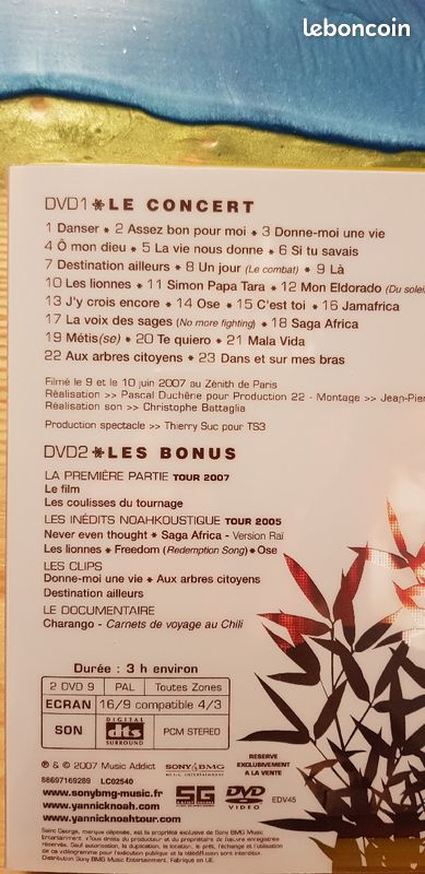 DVD Yannick Noah Un autre voyage (image 3)