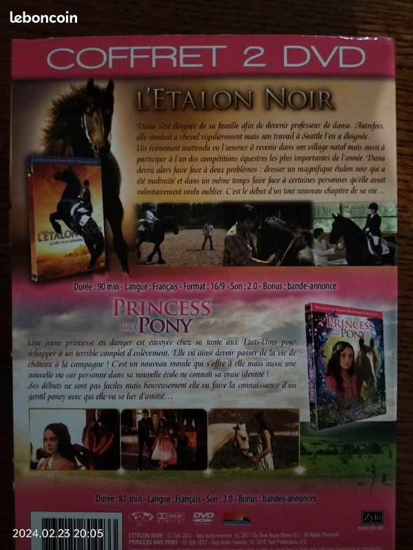 Coffret de 3 DVD, l'étalon noir et Princesse and Pony (image 2)
