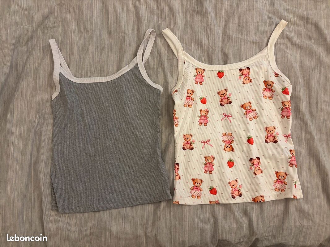Lot de deux débardeurs tops femme (image 1)