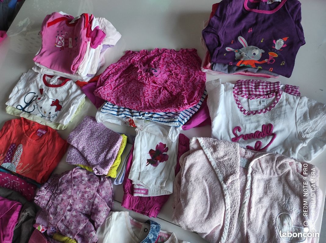 Lot ou détaillé vêtement bébé fille 6mois été ou hiver caro07380 (image 6)
