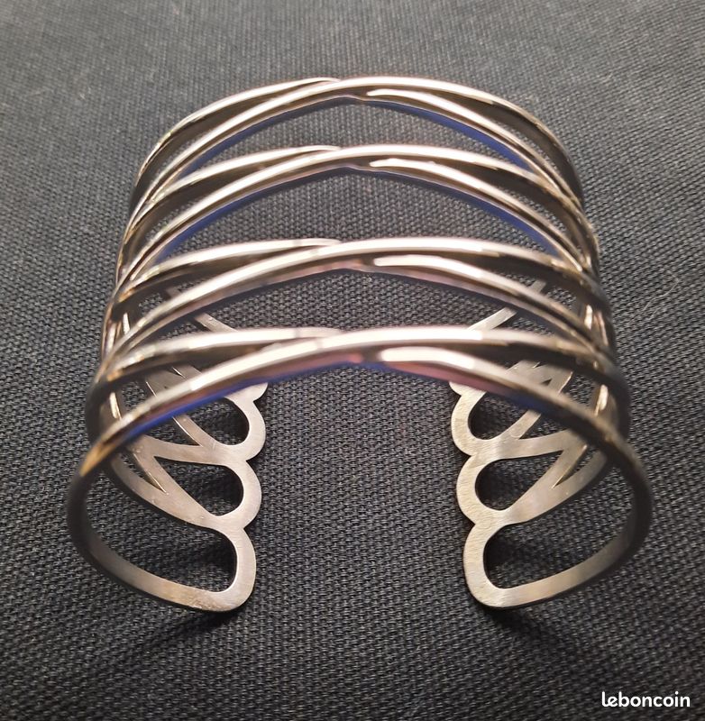 Bracelet En Acier Inoxydable Simple - Longueur Réglable 20/21 Cm, Sans Marque, Neuf Sans Emballage