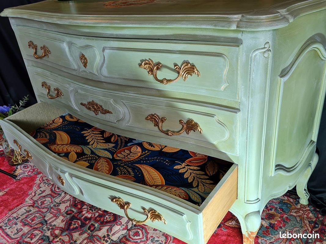 Meuble commode 3 tiroirs ancienne relookee (image 5)