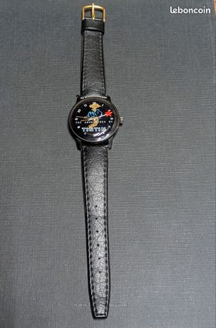Montre De Collection Tintin - Haddock - Crabe Aux Pinces D'or - Moulinsart 1997, Cuir