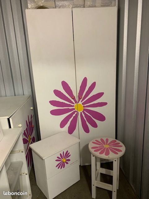 Ensemble chambre petite fille blanc et rose (image 2)