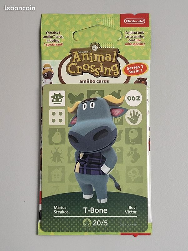 Carte Amiibo Animal Crossing - Personnage : Robusto / Brewster (#302) - Occasion
