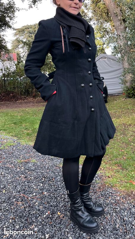 Veste Kaki En Laine Par Marithé Et François Girbaud – Taille 40 Vintage