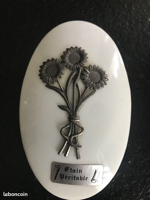 Petite boîte à bijoux céramique & étain (image 1)