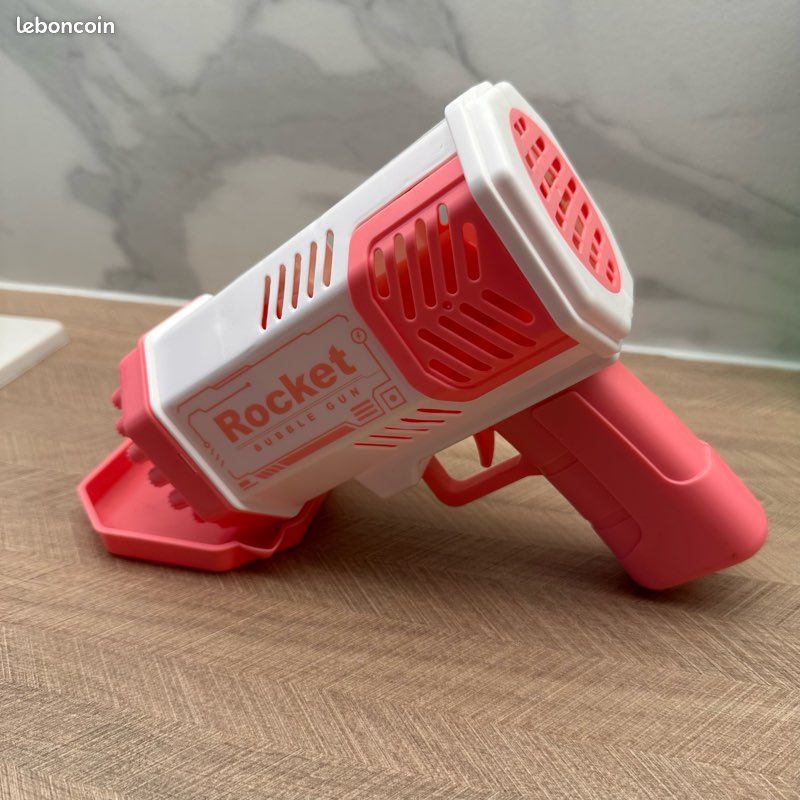Pistolet à bulles pour enfants - Blanc / Rose KP22026 Pistolet à bulles pour enfants - Blanc / Rose KP22026