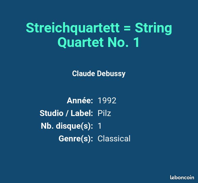 Streichquartett = String Quartet No. 1 - Claude Debussy (image 2)