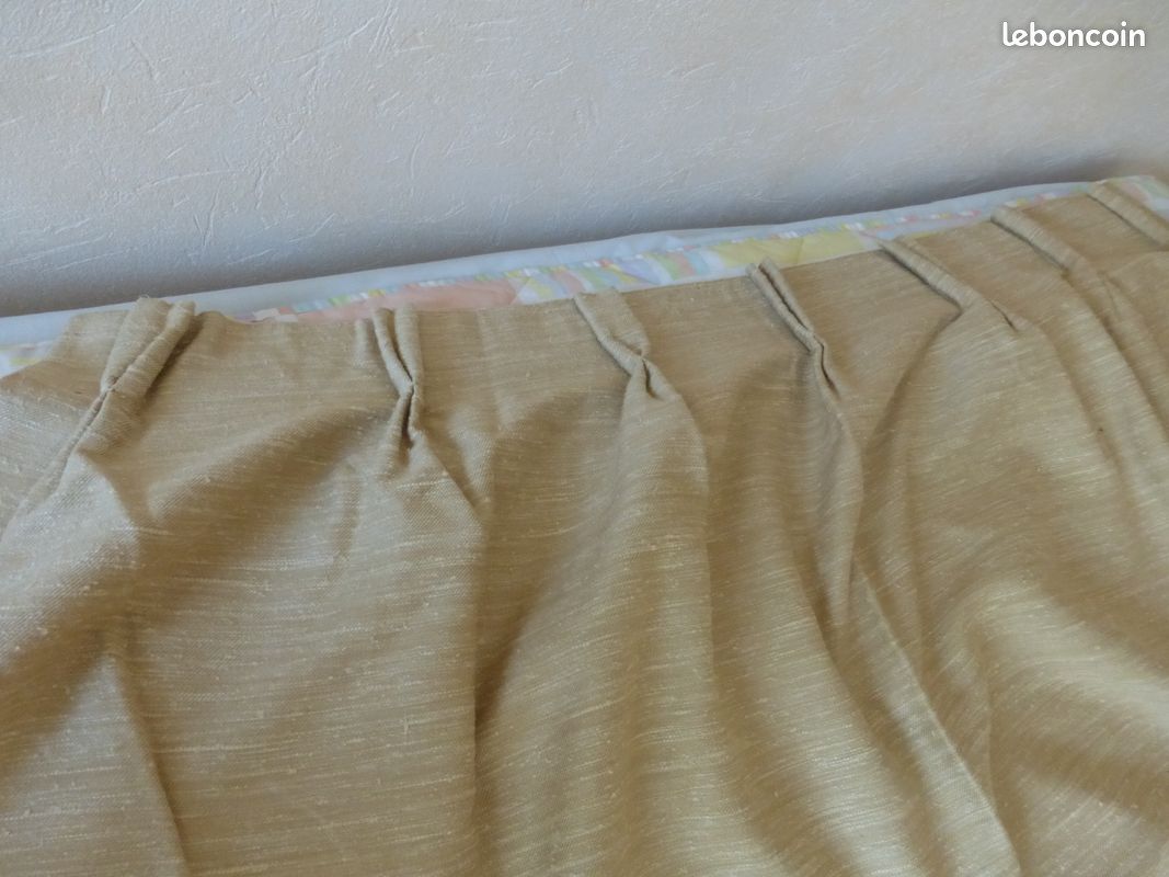 Double rideau beige doublé (image 2)