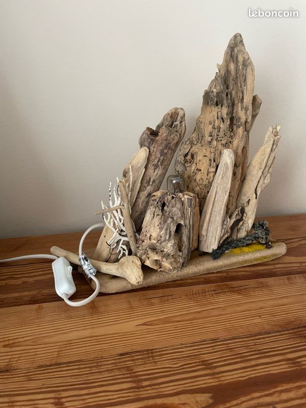 Lampe à poser bois flotté (image 4)