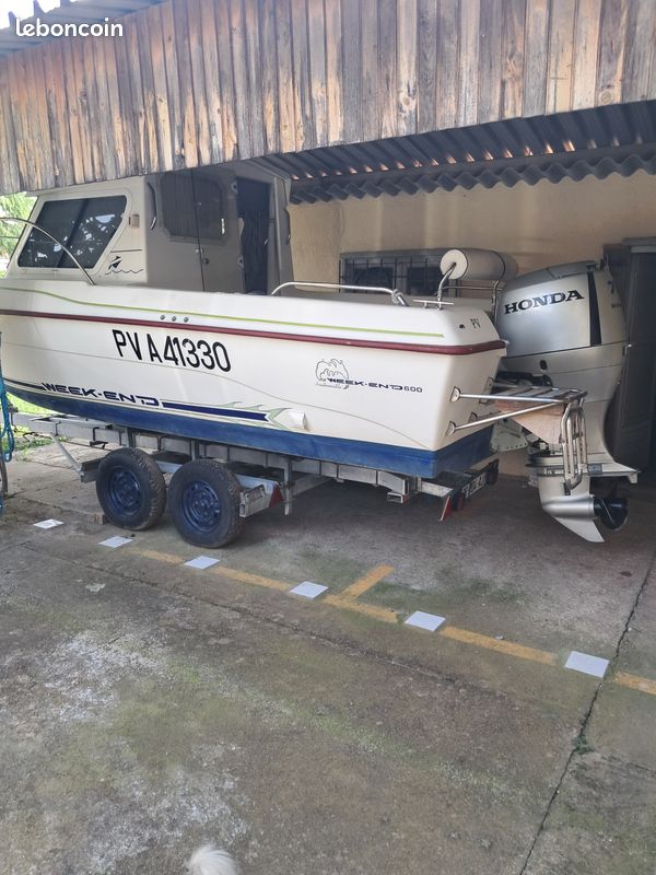 Bateau moteur HB + remorque (image 3)