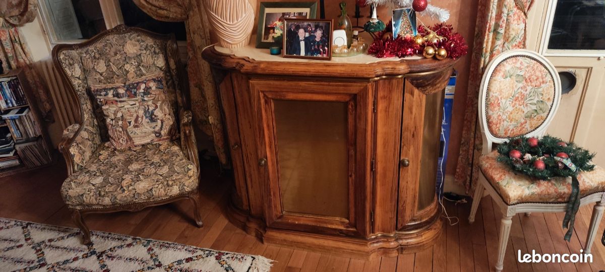 Buffet Vintage avec plateau en marbre (image 4)