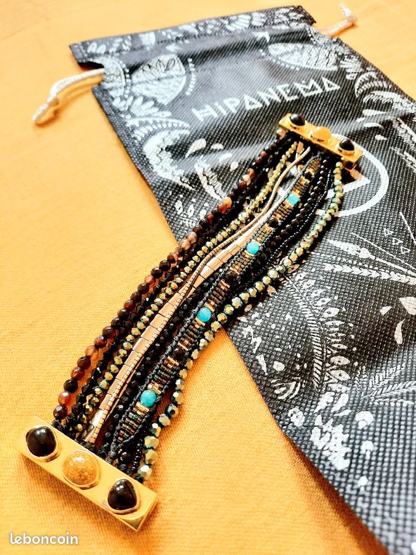 Superbe bracelet manchette Hipanema pierres (image 8)