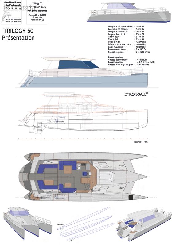 Trimaran type Trawler / explorer - Nautisme