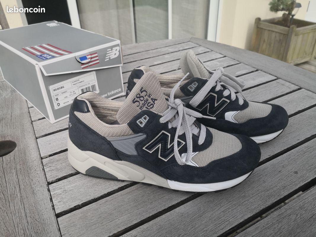 NEUF / DEADSTOCK 👟 New Balance M585BG Made in USA - Classic Gris/Marine - US 8 / EU 41.5 avec boîte 👟 (image 2)