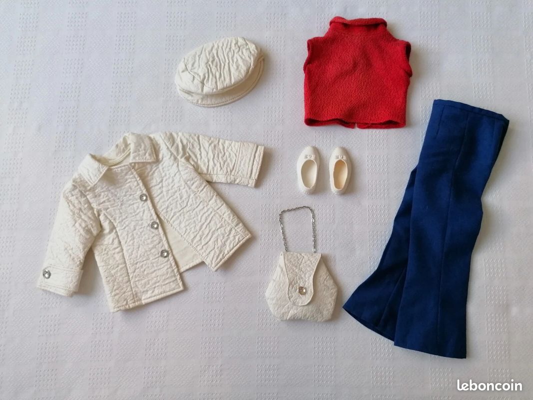 Pour poupée Cathie Bella :pantalon Dans le vent 1967