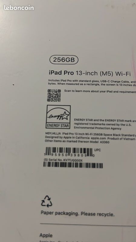 Ipad Pro 13 pouces M5 256 Go Noir Sidéral – Quasi Neuf– Garantie 2027 (image 5)