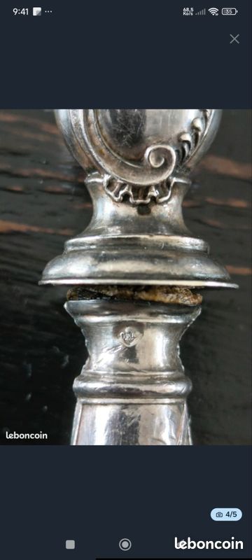 Service à Salade Ancien En Argent Massif - Poinçon Minerve 1er Titre, 133g, écrin D'origine