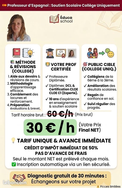 📚 Soutien Espagnol Collège : Méthode & Résultats (10 ans d'expérience) (image 2)