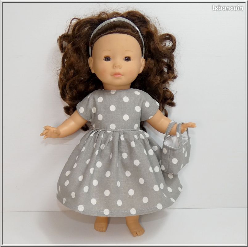 Heless 1370-Vêtements Design Yuki, Set De 2 Pièces En Blanc Et Turq Avec Veste Et Jupe En Tulle Scintillant Pour Poupee Amz