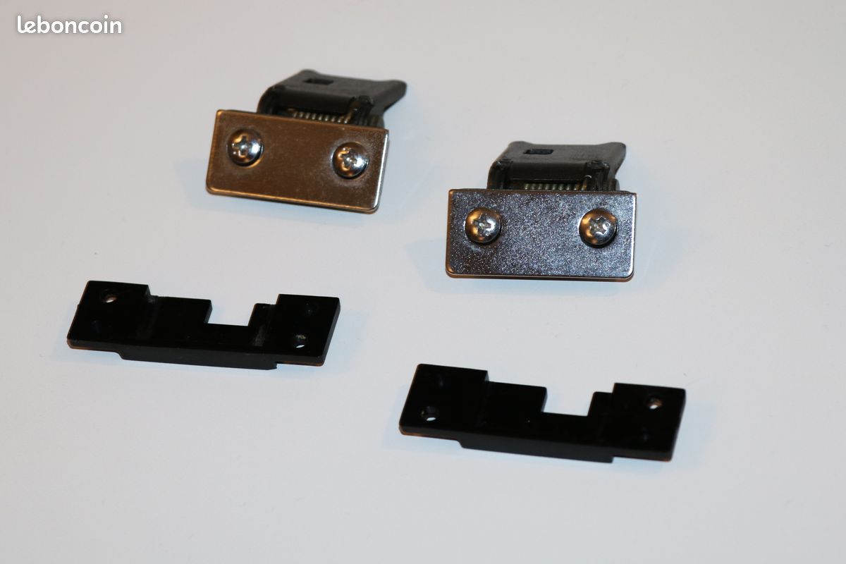 Lot De 2 Charnières Anti-poussière Pour Platine Vinyle | Compatibles AP-206, AP-B10, AP-B20 Et Autres | Longueur 4,3 Cm En Métal Et PP