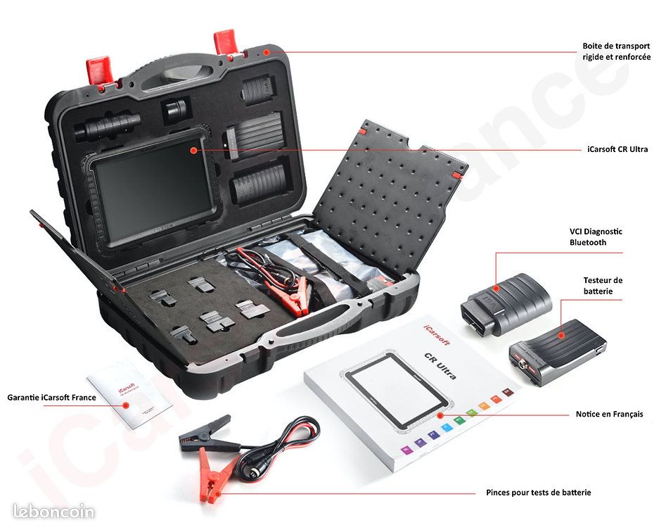Valise Diagnostic Auto ICarsoft I610 Multimarques – Compatible 40+ Marques Françaises – Neuf – Garantie 2 Ans