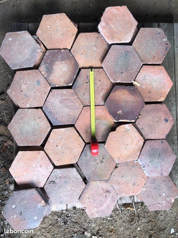 2000 Tomettes anciennes carrées et hexagonales 10x10 à 16x16 (image 3)