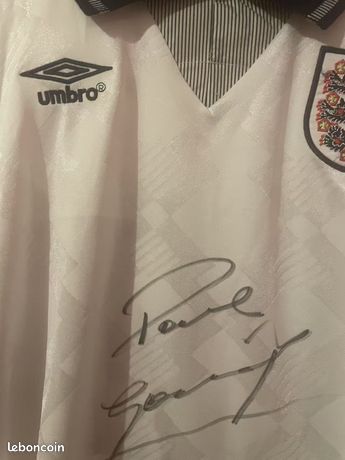 Paul Gascoigne Signé Angleterre 1990 World Coupe Chemise