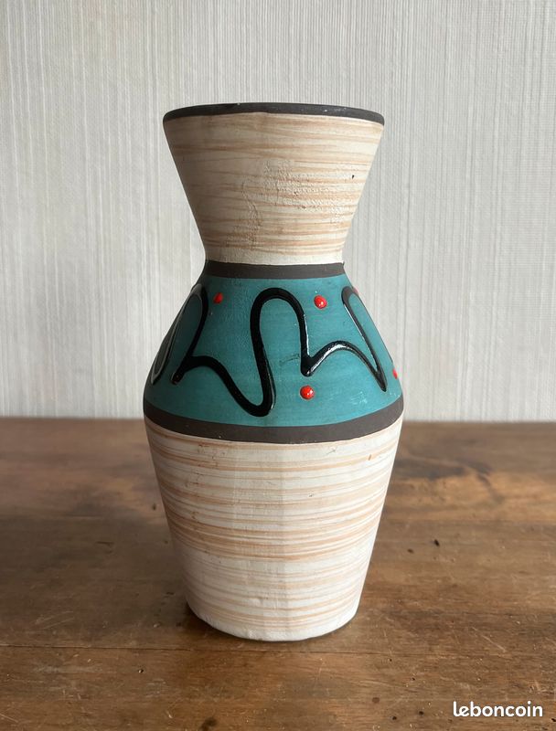 Grand vase bobine Scheurich Keramik 525-50, West Germany années 60 et petit vase 523-18 (lot de 2) (image 5)