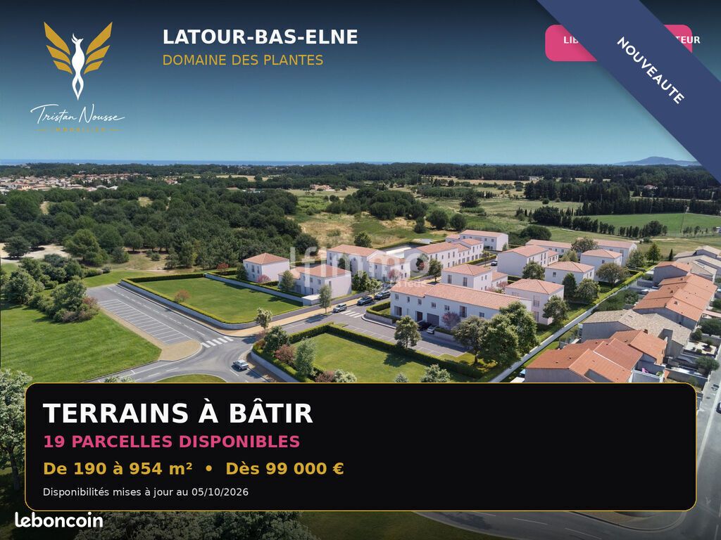 Terrain 190 m² · à Latour-Bas-Elne · 99 000 €