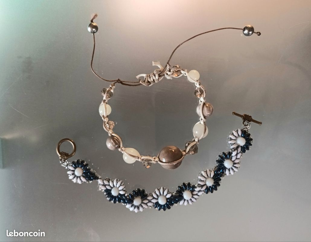 2 Bracelets Bohème En Perles De Bois Pour Femme - Design Arbre De Vie - Accessoire Polyvalent Cadeau Saint-Valentin Ou Anniversaire