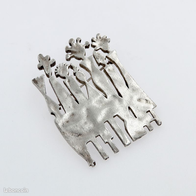 Broche Vintage Bala Boosté - 7 Pierres Argent - Paris New