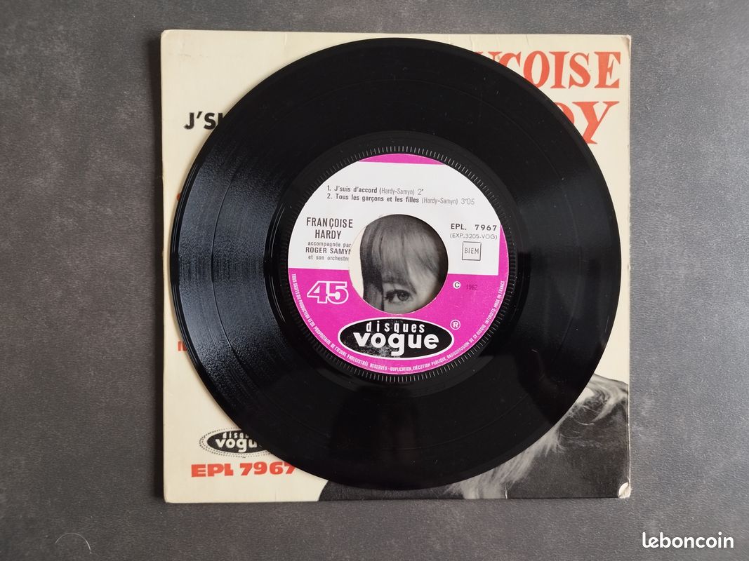 Collection - Disques Françoise Hardy & Edith Piaf 45 Tours – Réf 111 (image 4)
