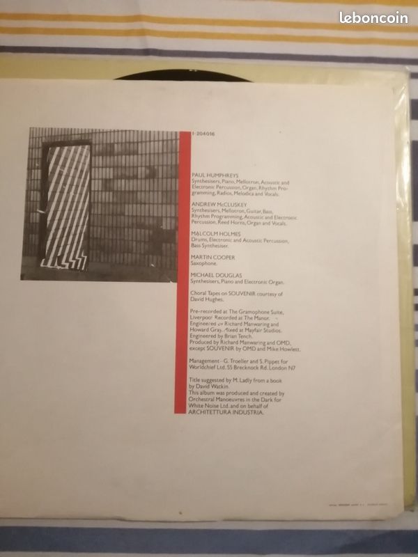 ORCHESTRAL MANŒUVRES IN THE DARK vinyle "Architecture & Morality" (image 3)