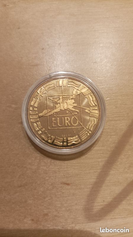 Pièce essai de 10 Euros DE GAULLE - ADENAUER 1998 sous capsule (image 2)